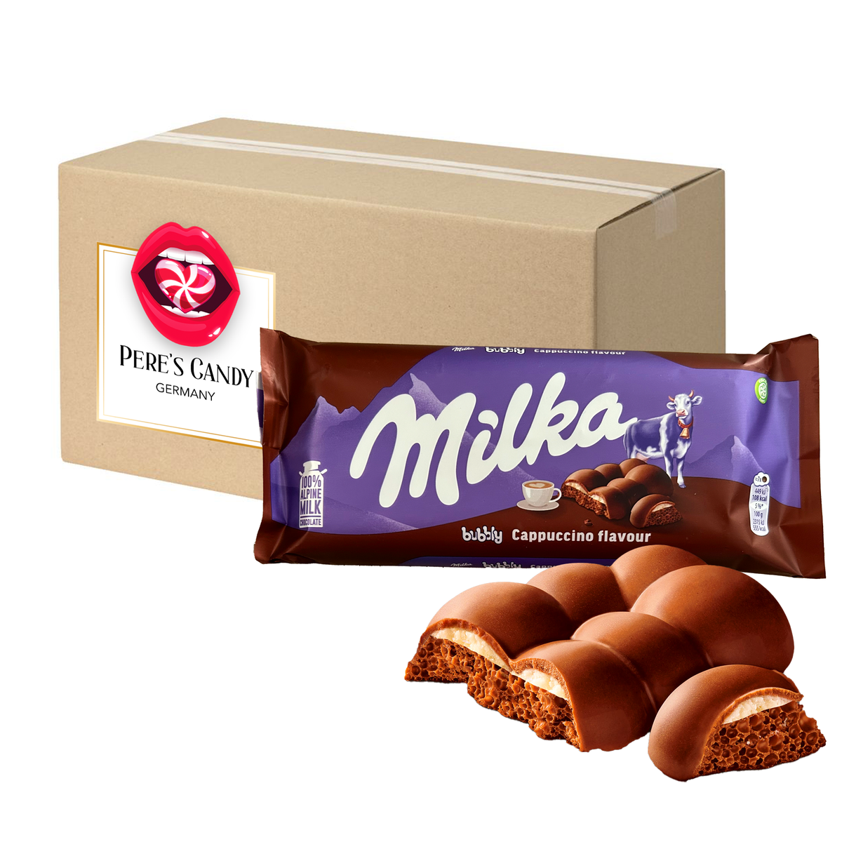 Milka Bubbly Cappuccino Tafel 4er Pack - 4x 97 g – Pere's Candy