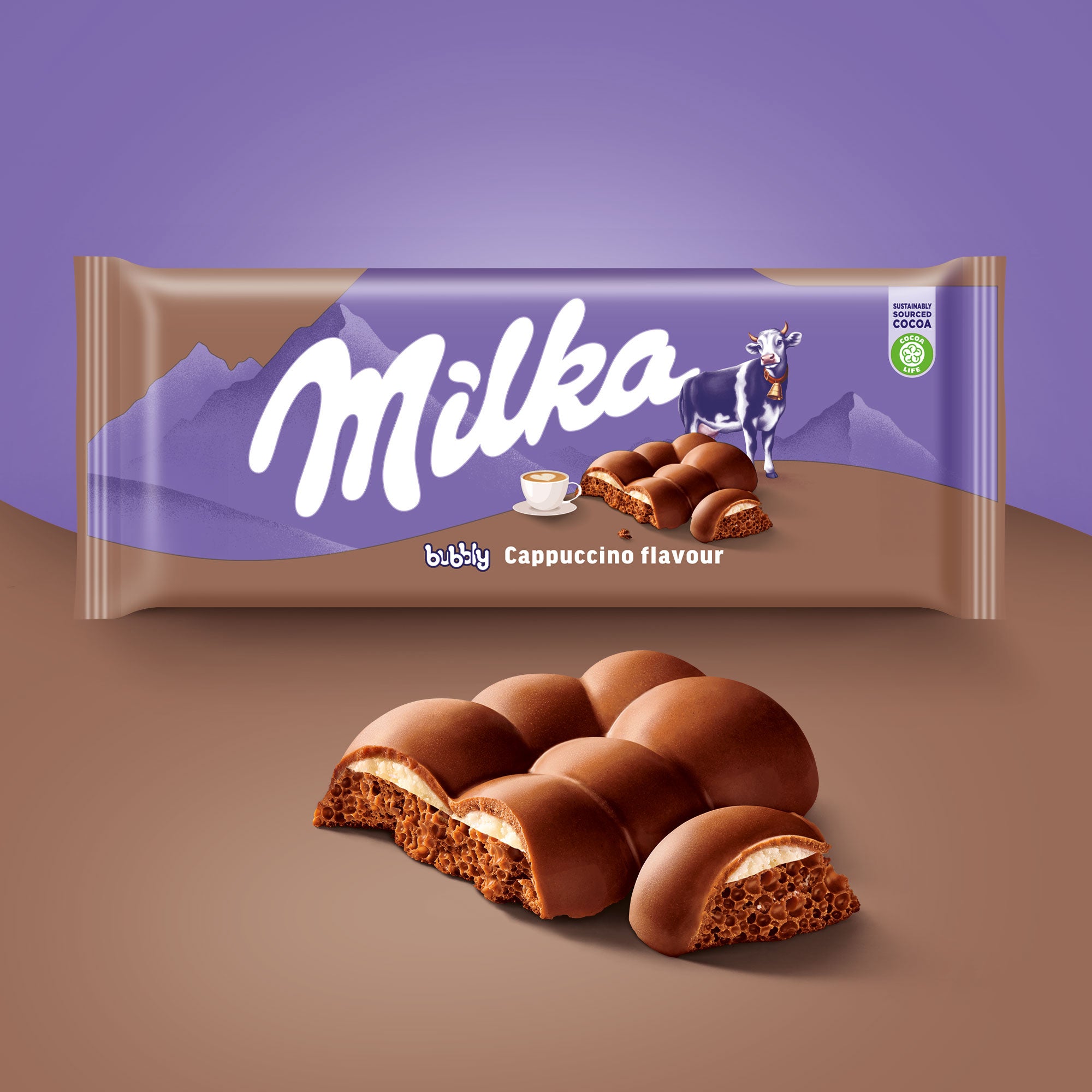 Milka Bubbly Cappuccino Tafel 4er Pack - 4x 97 g – Pere's Candy